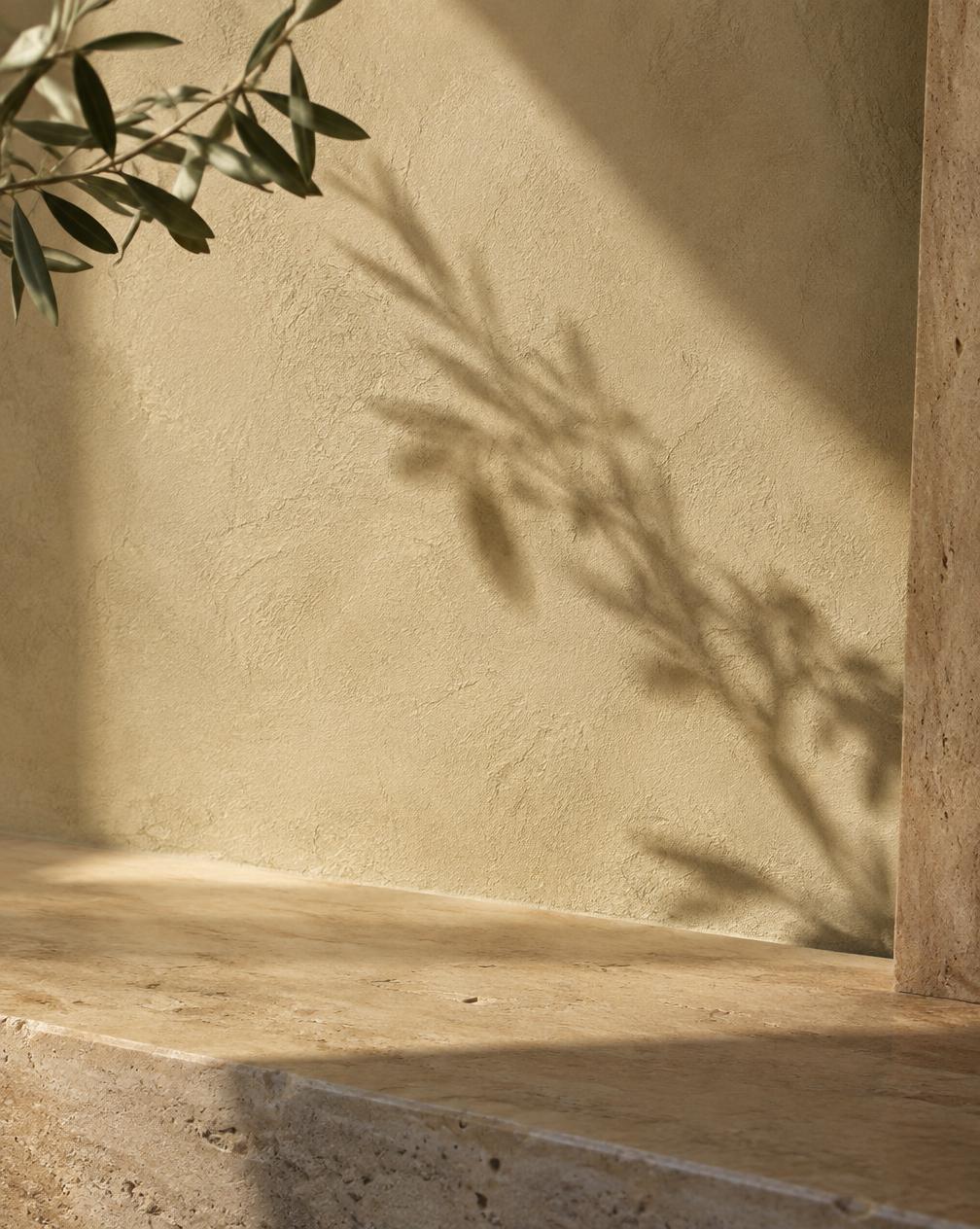 Light across lime plaster