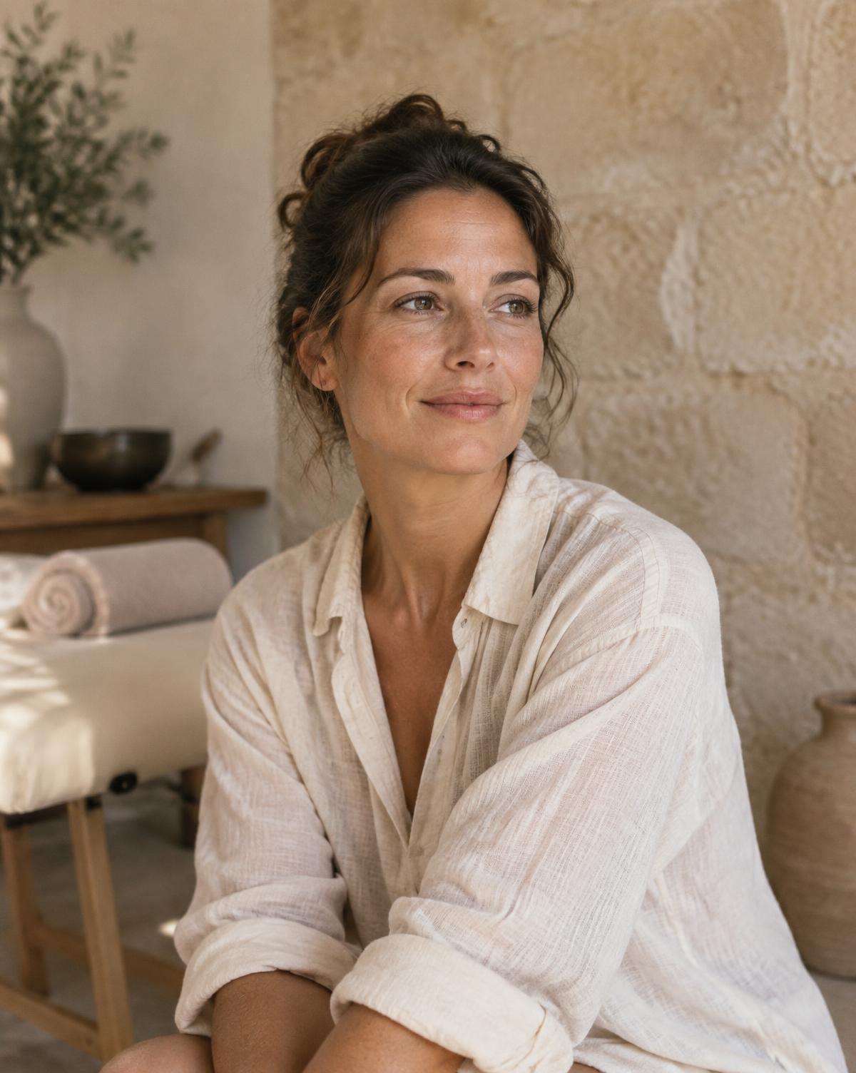 Marit Lehnhardt, founder and massage therapist, inside the House
